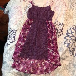 Floral and butterfly print dress